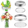 Metal Mason Jar Flower Lid Insert Wide Mouth Canning Jar Lid