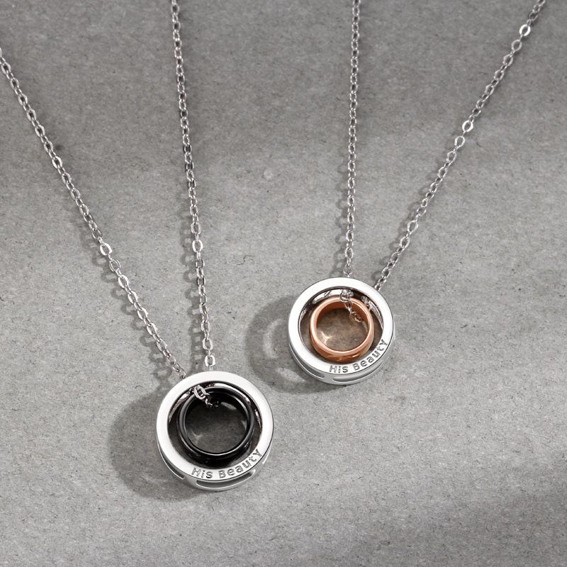 Осенняя красивая женщина и чудовище пара ожерелье ювелирные изделия кулон ниша металл Mori свитер цепь