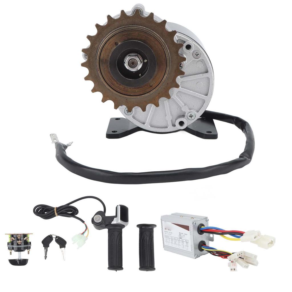 Electric Bike Conversion Kit 24V500W Gear Reduction Electric Motor Controller Throttle Grip