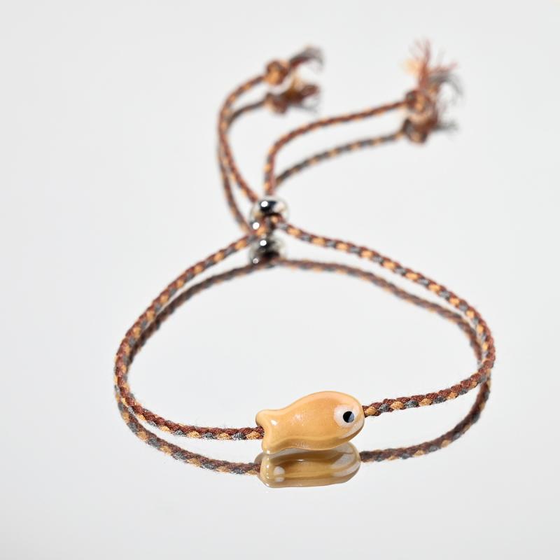 Bohemian Trendy Multicolored Pull-String Ceramic Fish Bracelet Jewelry Women For Wrist And Ankle