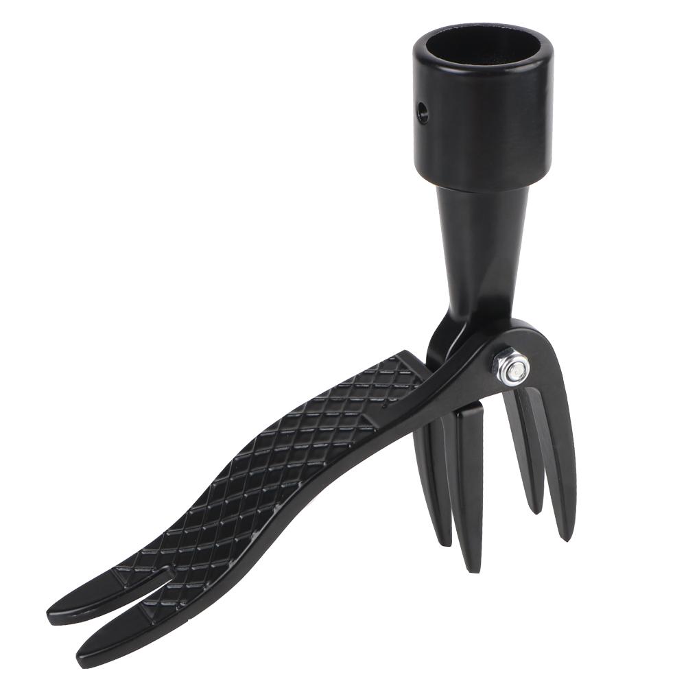 Digging Weeder Black Root Remover With Foot Pedal Gardening Lawn Accessory Stand Up Weeding Tool Weeding Head Replacement Claw Foot Pedal Weed Puller