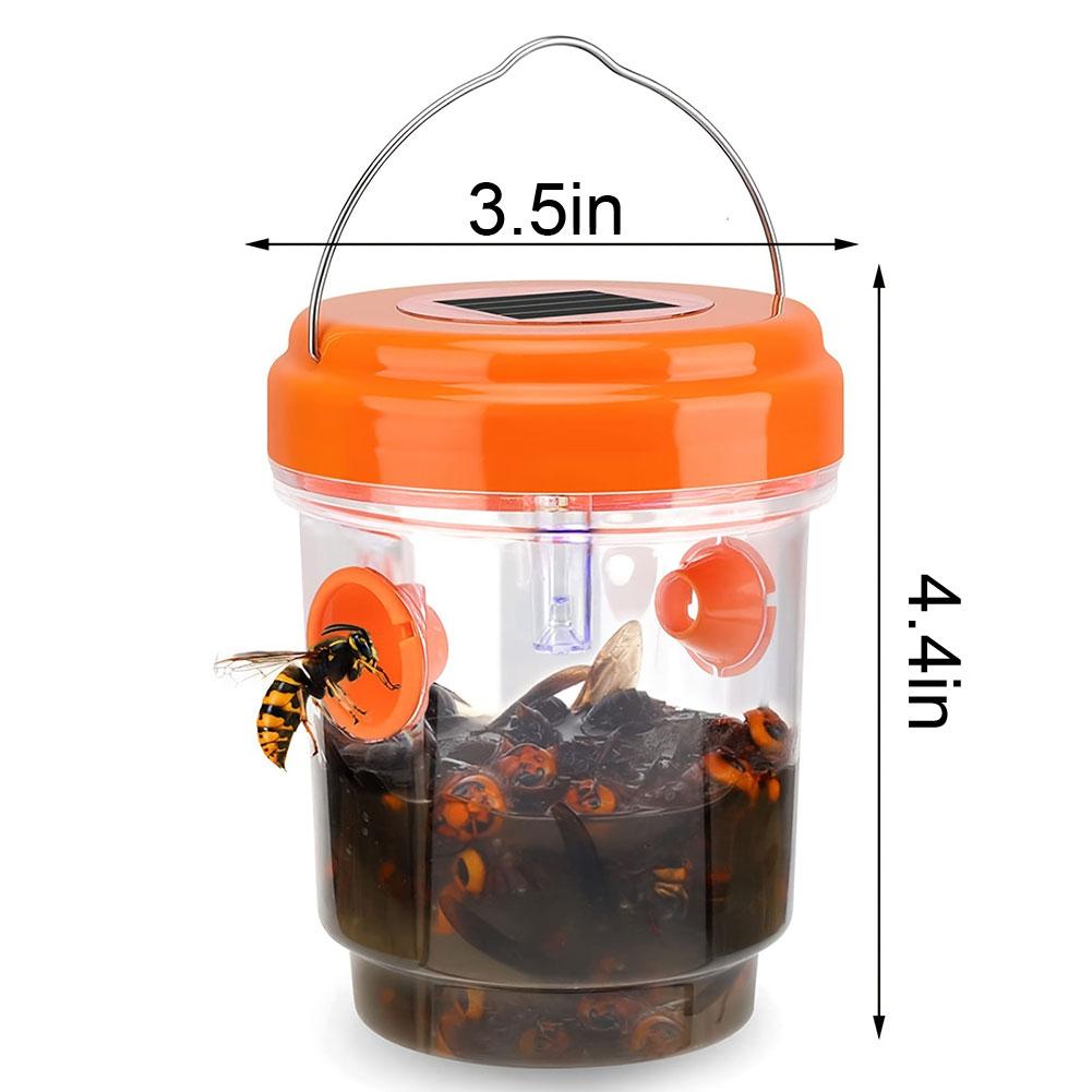 Солнечная ловушка для ос, водонепроницаемая наружная подвесная ловушка, безопасные нетоксичные ловушки для пчел и шершней, многоразовая садовая ловушка для плодовых мух