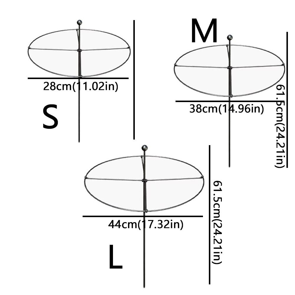 Weather-Resistant Metal Plant Support Ring Peony Flower Support Stake Plant Growth Fixing
