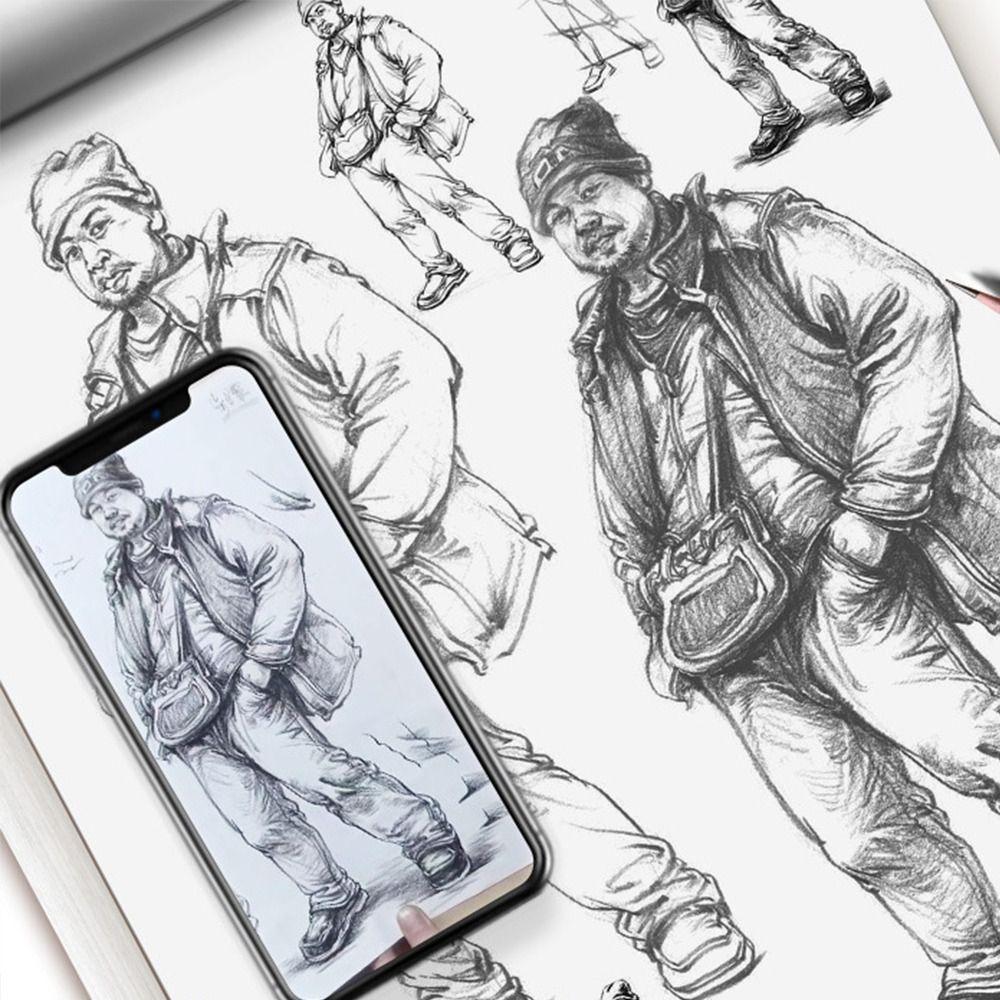Ручная работа Ручная роспись Учебная книга Наброски Практика Обводка Блокнот для набросков Изучение персонажей Книга для копирования рисунков Студент