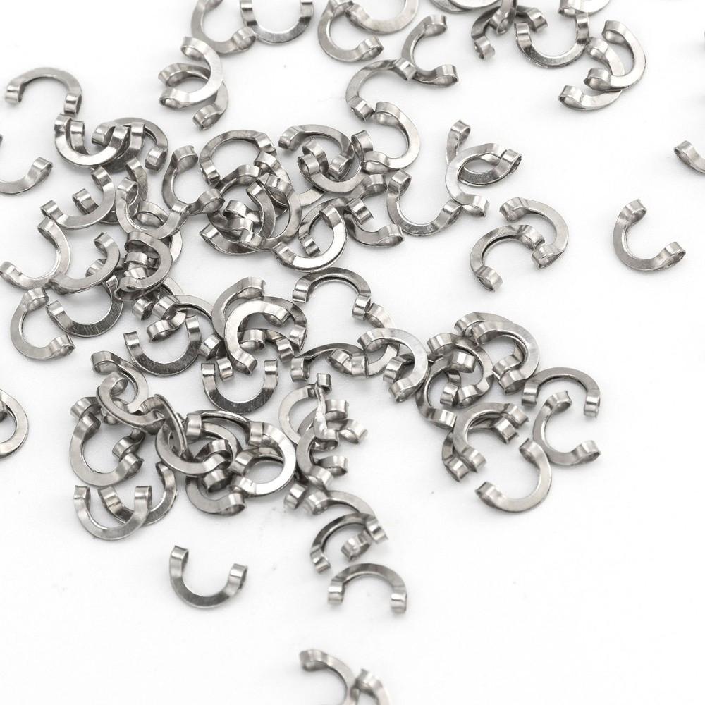 100 PCS Copper Material Fishing Clevis Irregular U-shaped Lure Making Accessories Fishing Tackle