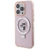 Etui do iPhone 15 Pro Max Karl Lagerfeld Ring Stand MagSafe Różowe