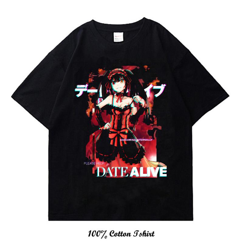 Новая летняя стильная повседневная футболка Elfen Lied свободного покроя, мужская и женская, графическая принтованная уличная одежда из 100% хлопка, топы, футболки