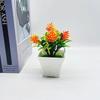 Plastic Green Plant Ornament With Daisy And Palm For Bedroom And Living Room Decor