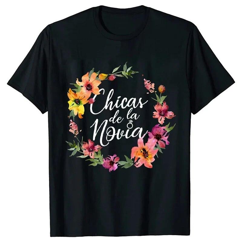 Французская футболка Evjf для испанского свадебного душа, футболка для невесты, футболка с цветочным принтом, девичник, друзья, женская одежда для девичника