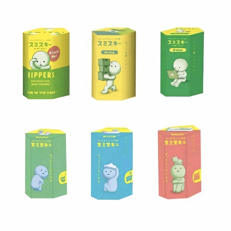 Cute Smiski Hippers Toilet Glow in the Dark Decorative Mini Figure Toy Blind Box Car Accessories Toys GZW