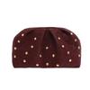 Versatile Matt Side Clutch Bag Retro Large Capacity Lady Hand-held Purse Leopard Print Magnetic Button Pleated Rivet Handbag