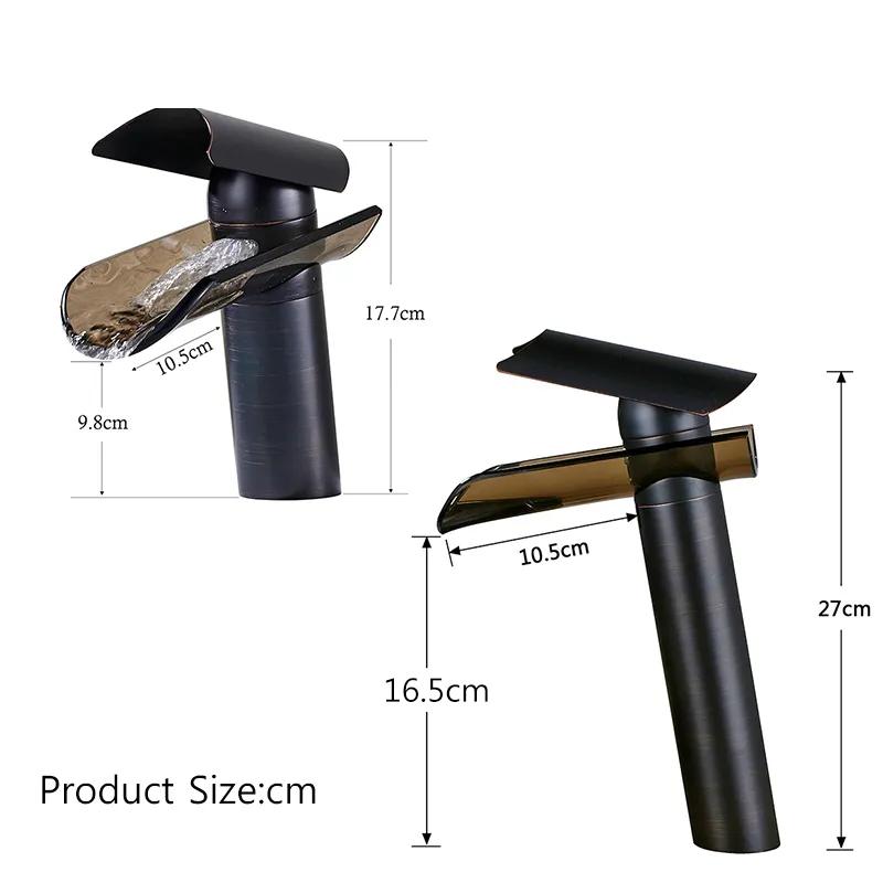 Смеситель для раковины в ванной комнате, стеклянный смеситель для раковины Torneira, смесители для горячей и холодной воды, водопадный смеситель для раковины со стеклом, короткий/высокий тип