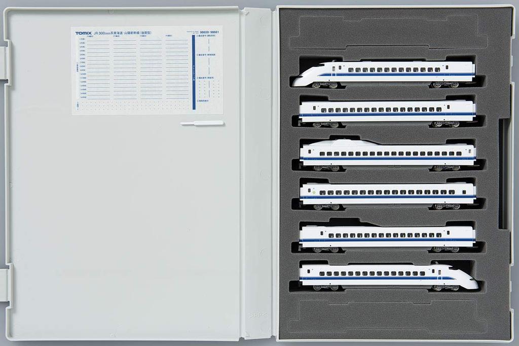 TOMIX N Gauge 300 3000 Series Shinkansen Late Type Basic Set 6 Cars 98659 Железнодорожная модель поезда Tokaido/Sanyo