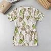 Women's Short Sleeve V-Neck Short Fitted Dress | Fresh Natural Style | Comfortable, Perfect for Beach Vacation, Daily & Night Market Wear