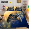 Комплект пододеяльника и наволочек для геймпада размера кинг для детей, подростков, мальчиков, из мягкой микрофибры, с небом, галактикой, контроллером для видеоигр, геймпадом, комплект постельного белья для двуспальной кровати