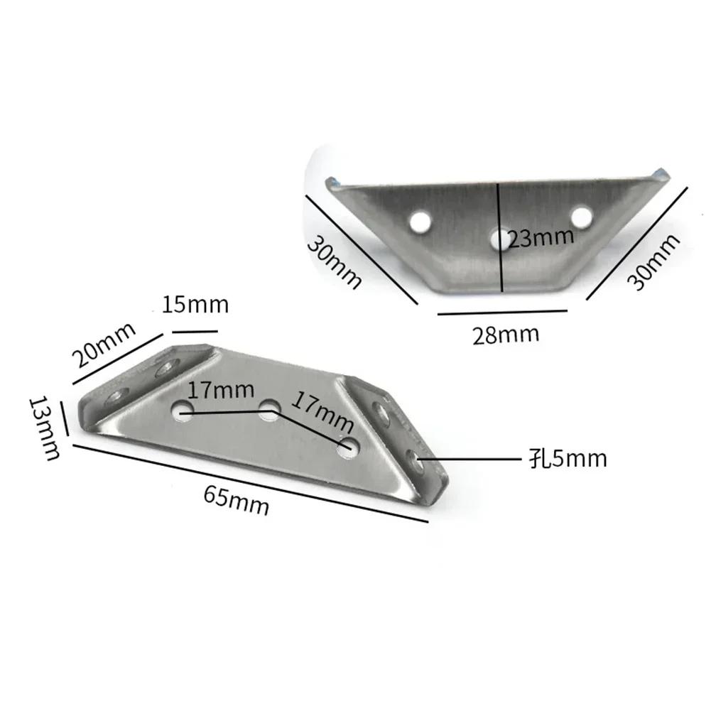 4PCS Stainless Steel Angle Corner Brackets Fasteners Connector Protector Right Angle Corner Stand Supporting Furniture Hardware