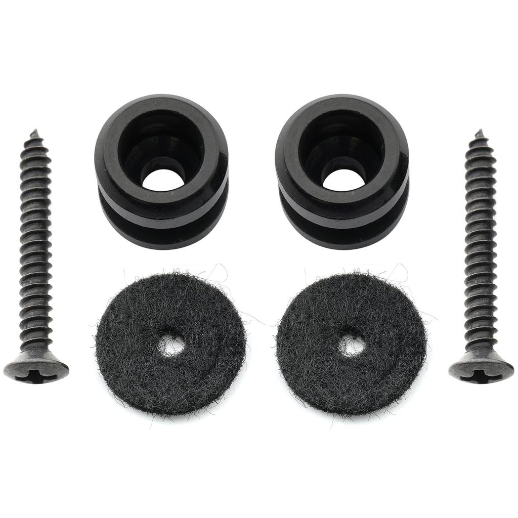 Musiclily Pro 12 мм штифт для ремня стальной штифт для электрогитары черного цвета/акустической гитары/классической гитары/укулеле, (Набор 2)