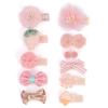 BIANHUAN Baby Hair Clip Hairpin Children 10 Piece Set Hair Clip Children Accessories Hair Ornament Cute Ribbon Flower Grandchild Christmas Present