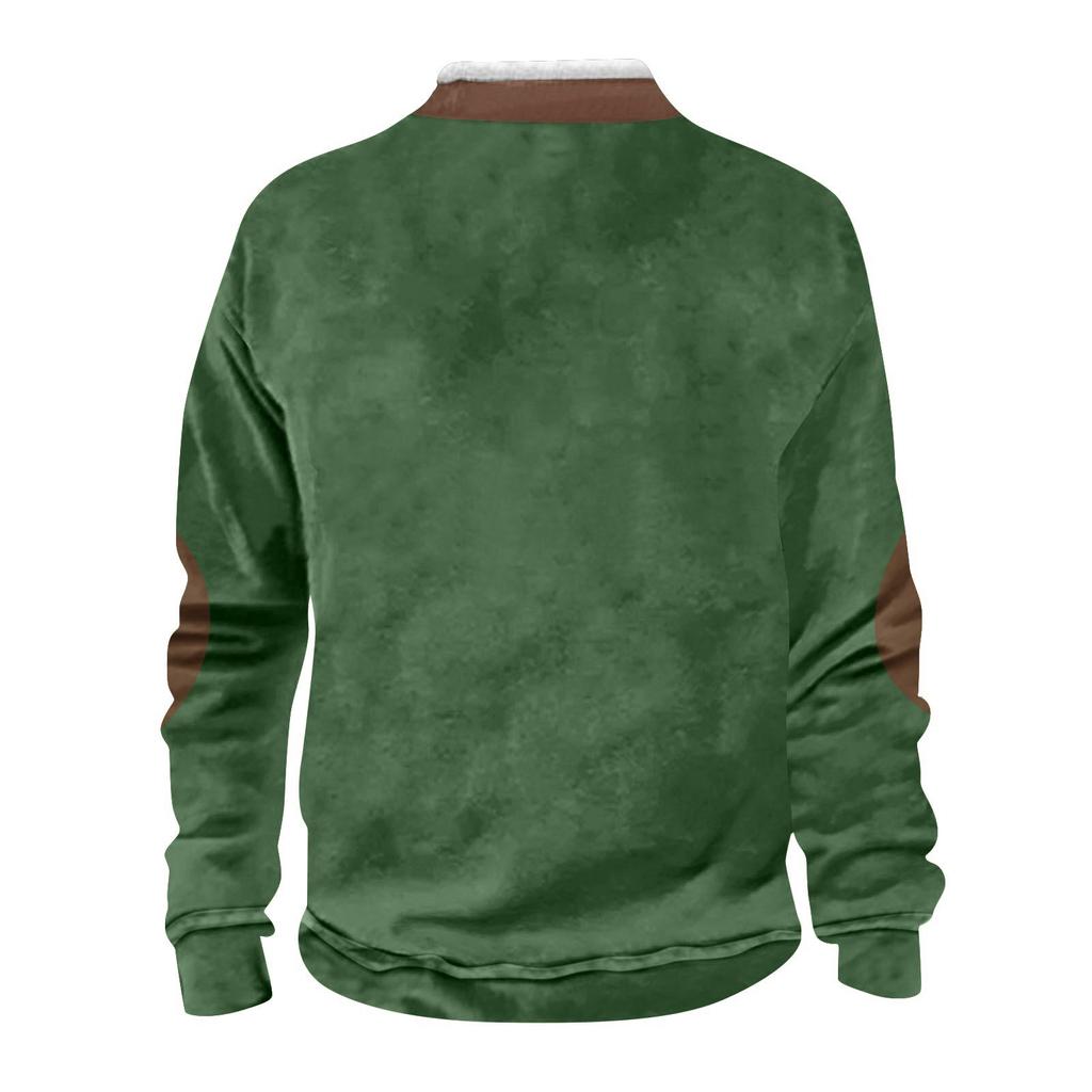 Spring And Men's Standing Collar Sweatshirt Is Outdoor Casual Sweaters Tops