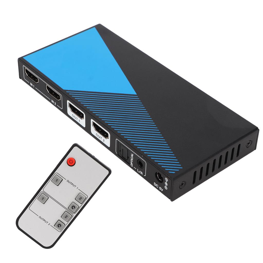 Коммутатор интерфейса мультимедиа HD с управлением EDID 40 Гбит/с 8K при 60 Гц 2x2 Видеокоммутатор с пультом дистанционного управления