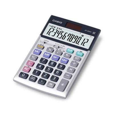 Casio Подлинный практичный калькулятор с 12-значным счетчиком дневного времени, простой ввод текста, серебристый, соответствует закону об экологически чистых закупках, сертифицирован Eco Mark и