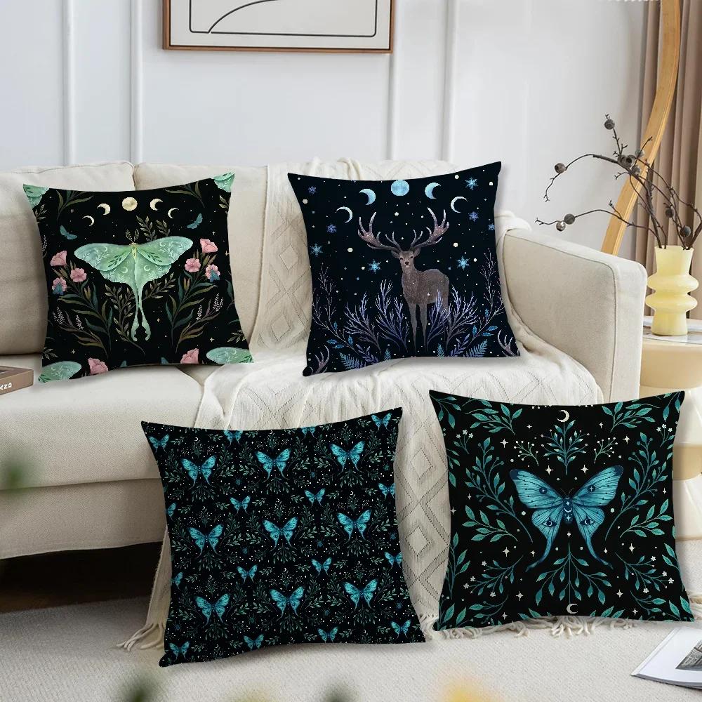 Magic Psychedelic Moon cushion cover For Pillow Printing Sofa Decoration Home Car Room Coffee Shop Office Nordic Simplicity