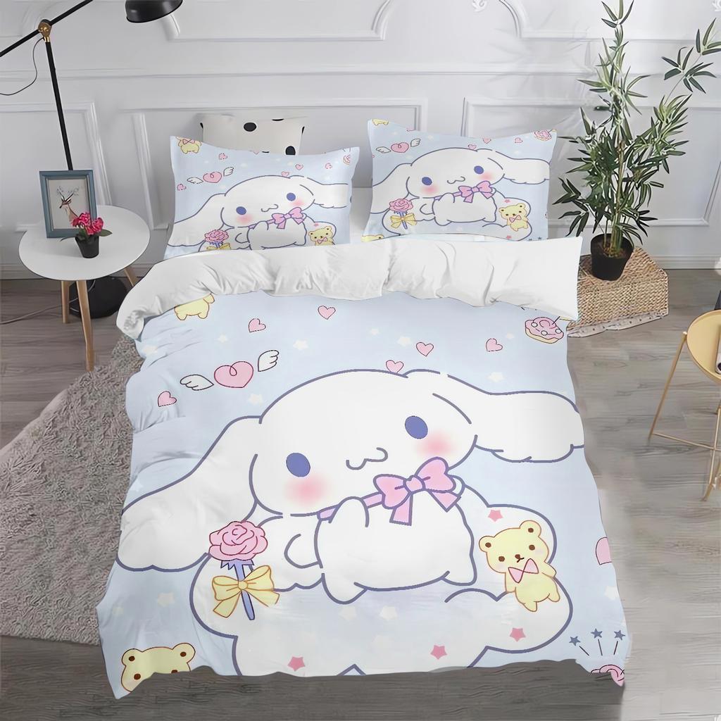 Cinnamoroll Sanrio Quilt Cover, Anime Printed Cartoon Duvet, Skin-Friendly, Breathable, Cute, Warm, Bedding, Warmth, New Design