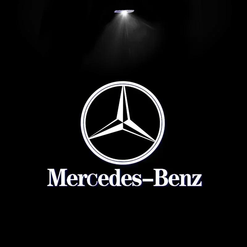 LED Car Door HD Laser Projector Lights Door Welcome Lamp For Mercedes Benz A C E GLC GLA GLE W205 W212 W213 X253 X156 W166