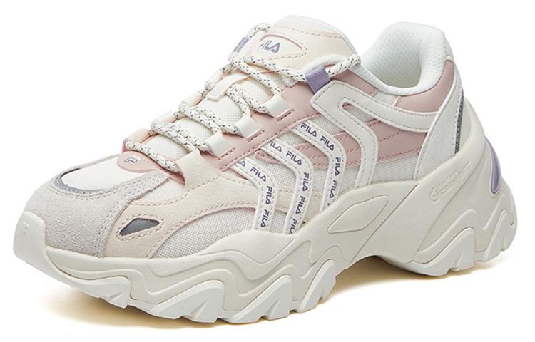 Women's Sneakers FILA SOFIA 2 Textile, Synthetic Leather Low top Chunky Sneakers Women's White Pink