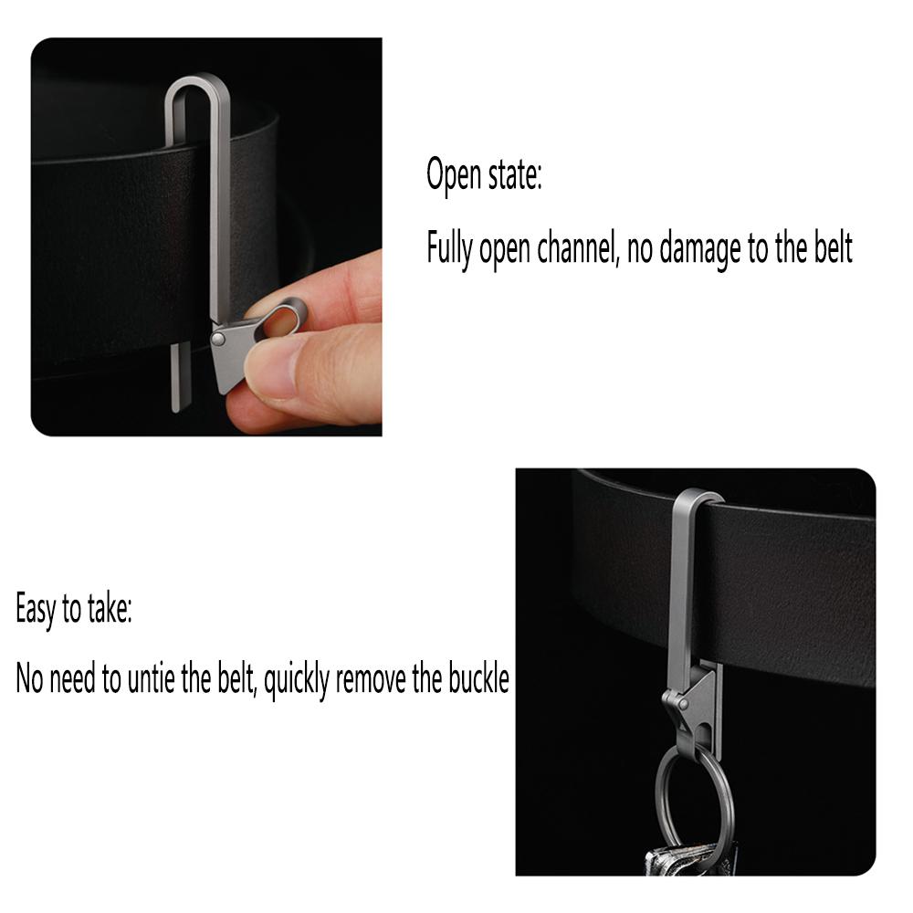EDC Титановый сплав Быстросъемная пряжка Отстегивающийся ремень Поясная подвеска Брелок для ключей от машины