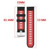Dual-Color Silicone Sport Watch Band for Garmin Forerunner 70/170, 20/22mm Quick Release Replacement Strap with Breathable Holes