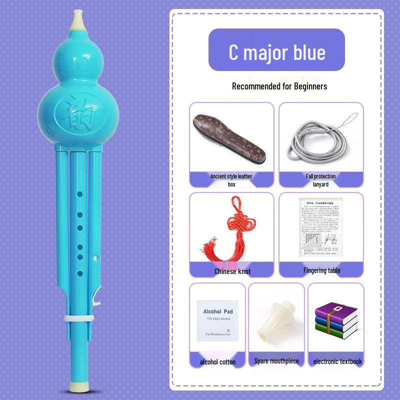 Beginner Hulusi Gourd Flute for Primary School Students - Ethnic B-flat and C Key Musical Instrument
