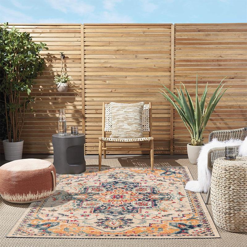 Persian Vintage Area Rug Outdoor Camping Rug Ultra-Thin Non-Slip Large Area Rug For Living Room Bedroom Decorative Rug