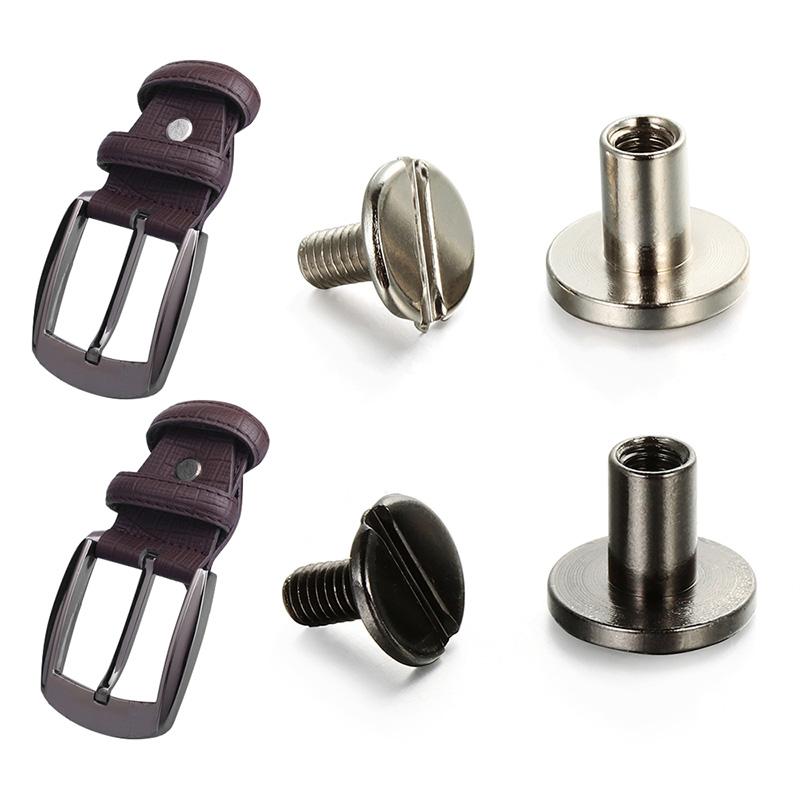 10 комплектов декоративных кожаных инструментов, металлические поделки, медные заклепки, двусторонние, для ремня, с плоской головкой, двухкомпонентные, кожаные винты