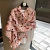 Summer Cartoon Versatile Thin Gauze Cotton And Linen Scarf Hanging Spike Fringed Beach Towel Sunscreen Shawl Scarf