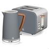 Set Petit-déjeuner Bouilloire Sans Fil 1,7 L Grille-pain 2 Nordic Gris SWAN STP2090GRYNEU 2200W Gris 44362