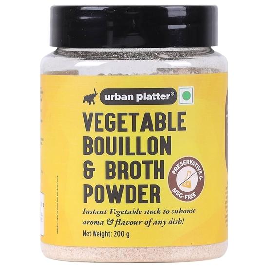 Urban Platter Vegetable Bouillon and Broth Powder, 200g [ Anytime Convenience | Prepares Quickly | Vibrant Flavours | Ideal Seasoning and Condiment]