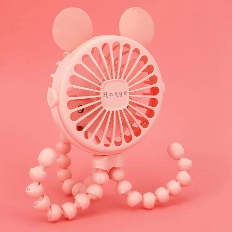 Stroller Fan Clip Flexible Tripod Portable Mini Fan Rechargeable Fans Travel Camping Electric Wireless Desk Cooling Home Hand