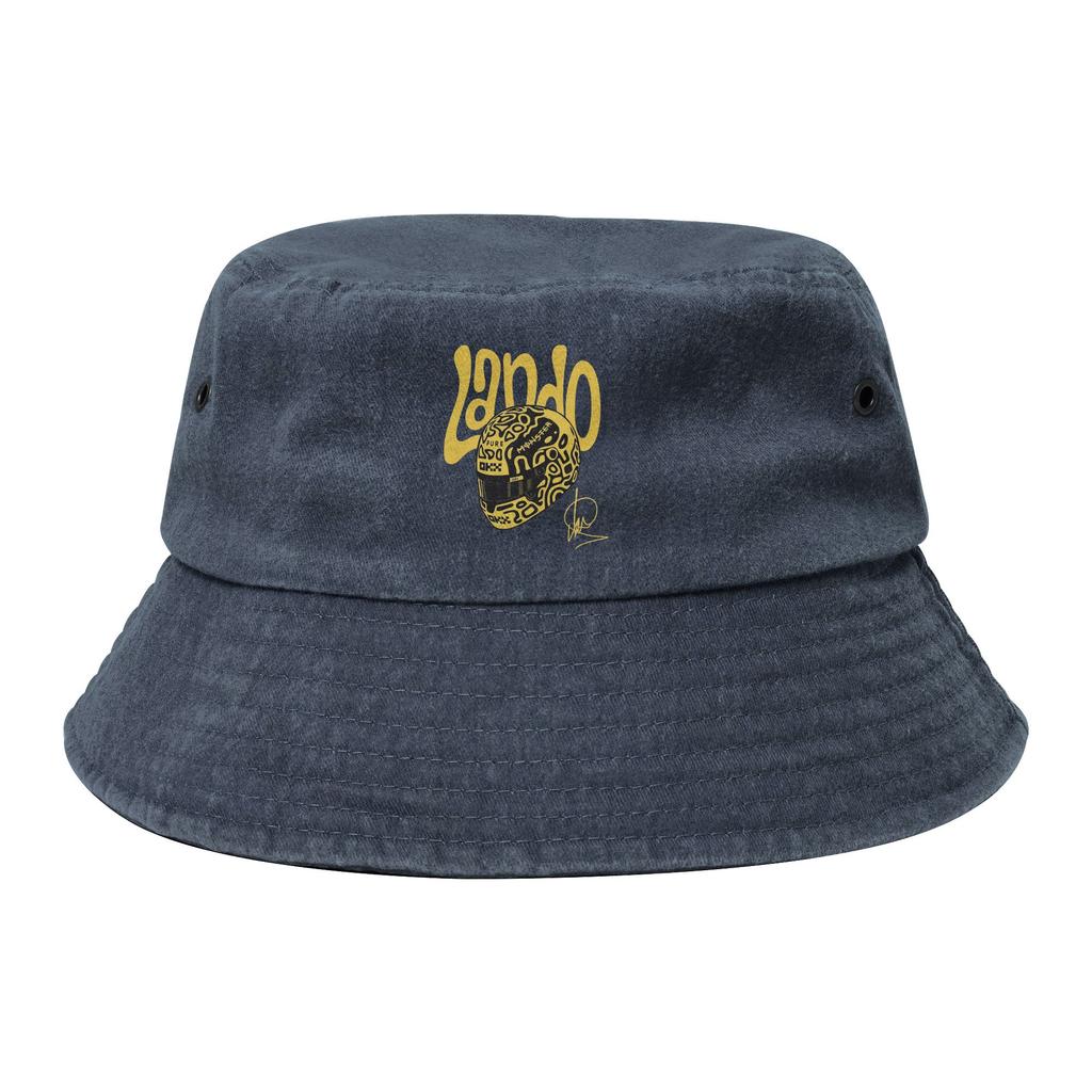 Travel Headwear L-Lando N-Norris British Racing Washed Denim Bucket Hat Men Sun Hats Bob Hat Fishing Fisherman Hat Outdoor Sport