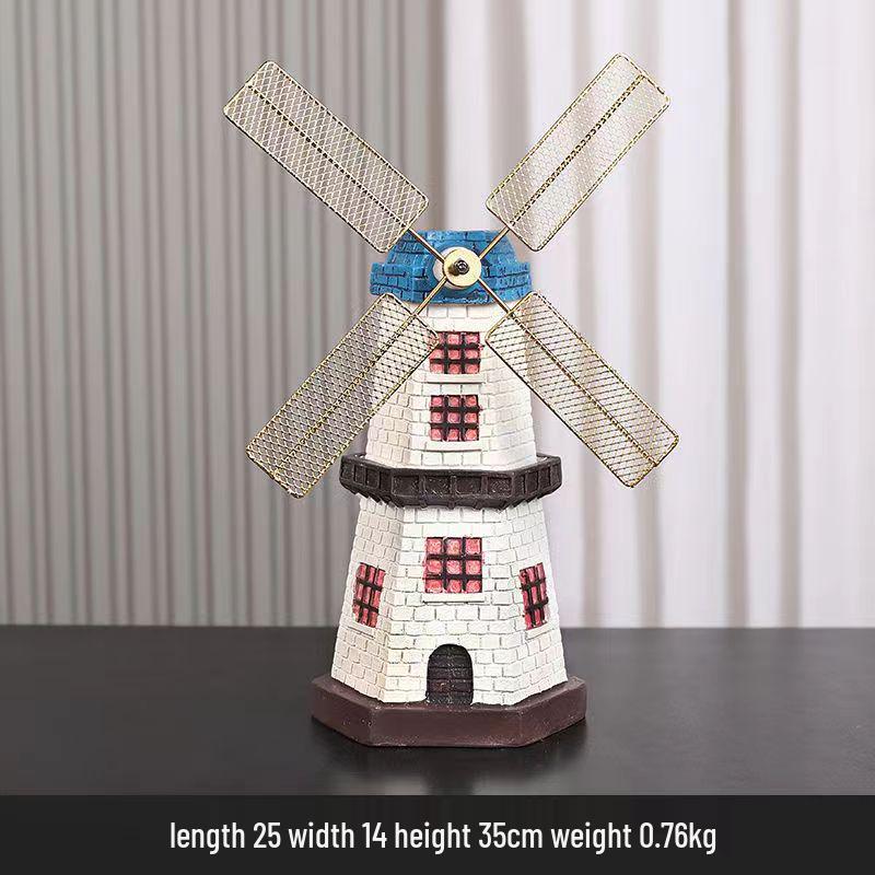 Modern Retro Dutch Windmill Wine Cabinet Tabletop Decoration