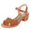 Fashion Women Sandals  New Genuine Leather Women Buckle Design Plus Size Summer Female ,Peep Toe Rome Shoes Woman Sandalie