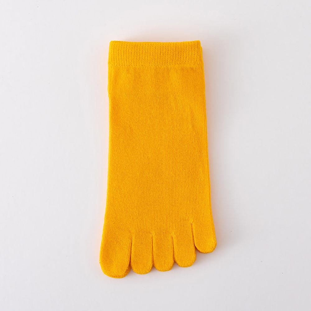 Весна Лето Женские Короткие Носки с Пятью Пальцами Конфетного Цвета Носки до Щиколотки Впитывающие Пот Дышащие Хлопковые Носки с Раздельными Пальцами 5 Пальцев