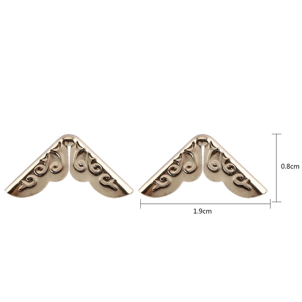 100 шт., ретро-желтые металлические книги, альбомы, меню, папки для ноутбуков, угловые протекторы для файлов