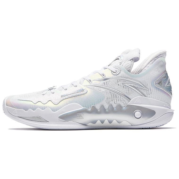 Anta Баскетбольные кроссовки Shock Wave 5 Low top с карбоновой пластиной в средней части стопы Мужские Серебристо-белые 112541106R-2