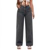 Womens High-Waisted Wide Leg Denim Pants Stretchy Casual Jeans 2025 White Pink Black Blue Gray