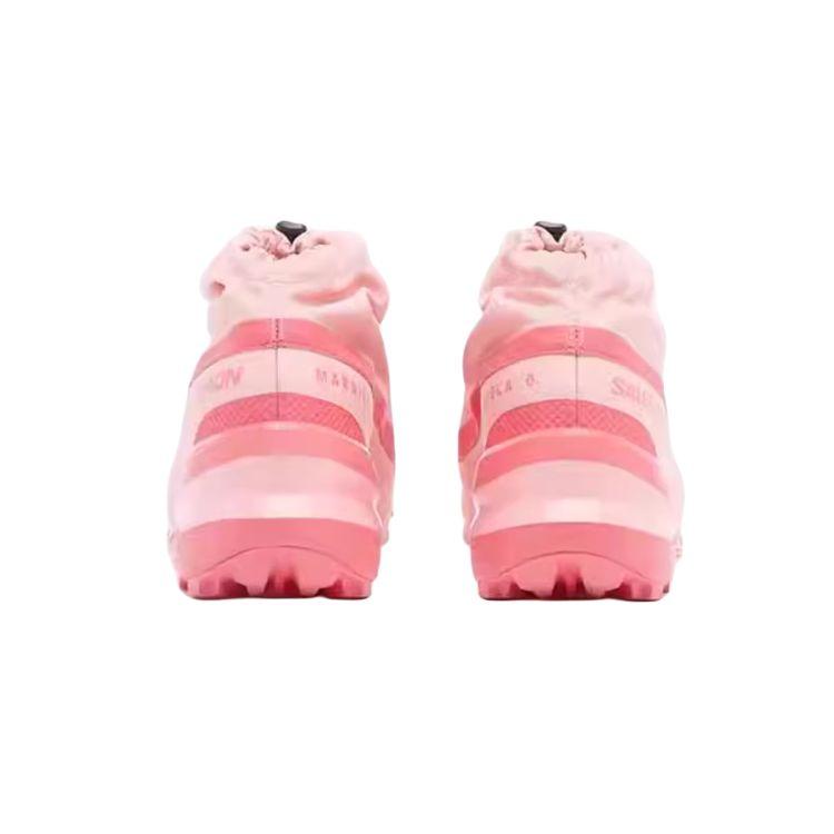 MM6 Maison Margiela X Salomon Cross-Low Удобные Простые Нескользящие Износостойкие Полувысокие Повседневные Кроссовки Женские Розовые S66WS0103P7011-HA455
