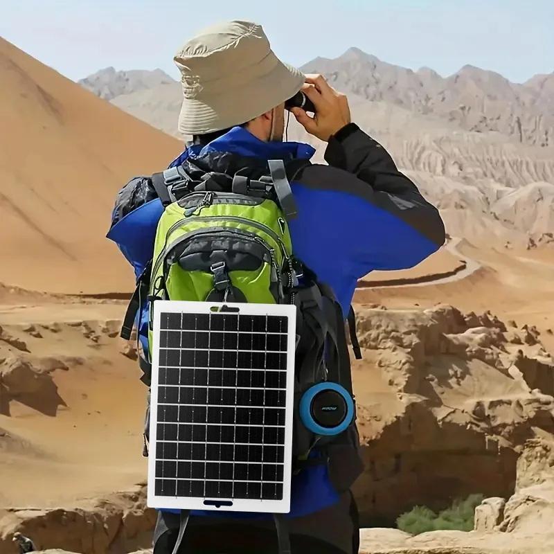 Солнечная панель с USB для походов и кемпинга на открытом воздухе, портативный аккумулятор, зарядное устройство для мобильного телефона, зарядная панель
