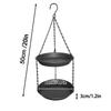 Hanging Double Layer Bird Feeder Large Capacity Durable Bird Water Bowl Convenient Dual-purpose Bird Feeding Dish Outside Patio