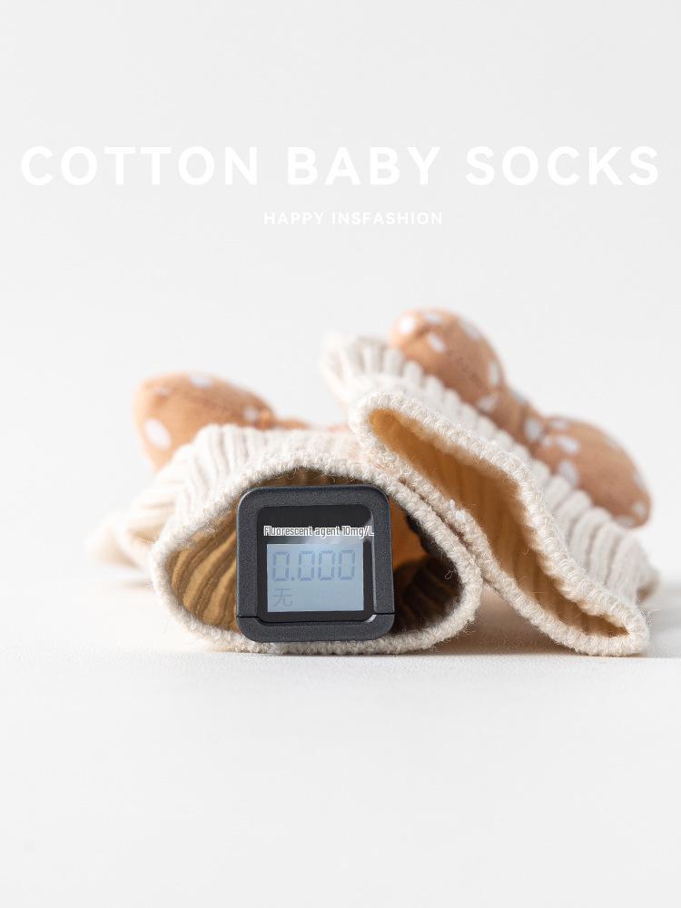 Унисекс Детские Нескользящие Хлопковые Носки, До середины икры, Возраст 0-3 года, Все сезоны