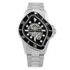 Daniel Douglas Watch Mechanical Automatic BROKEN MARINE DD8811 Skeleton Manual Winding DANIEL&DOUGLAS & Men's (Silver Black)